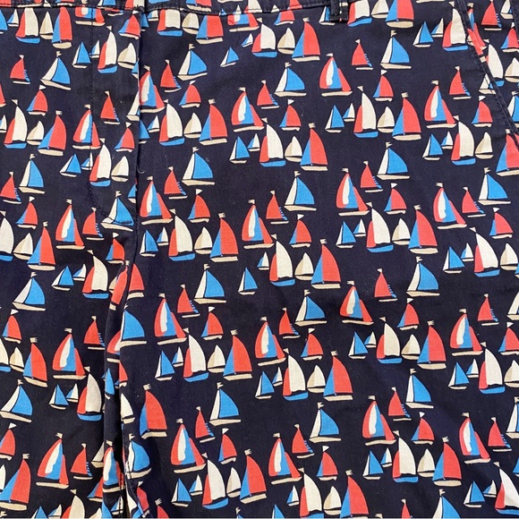 Talbots Navy Sailboat Shorts Size 12 The Weekend Short - Picture 5 of 6